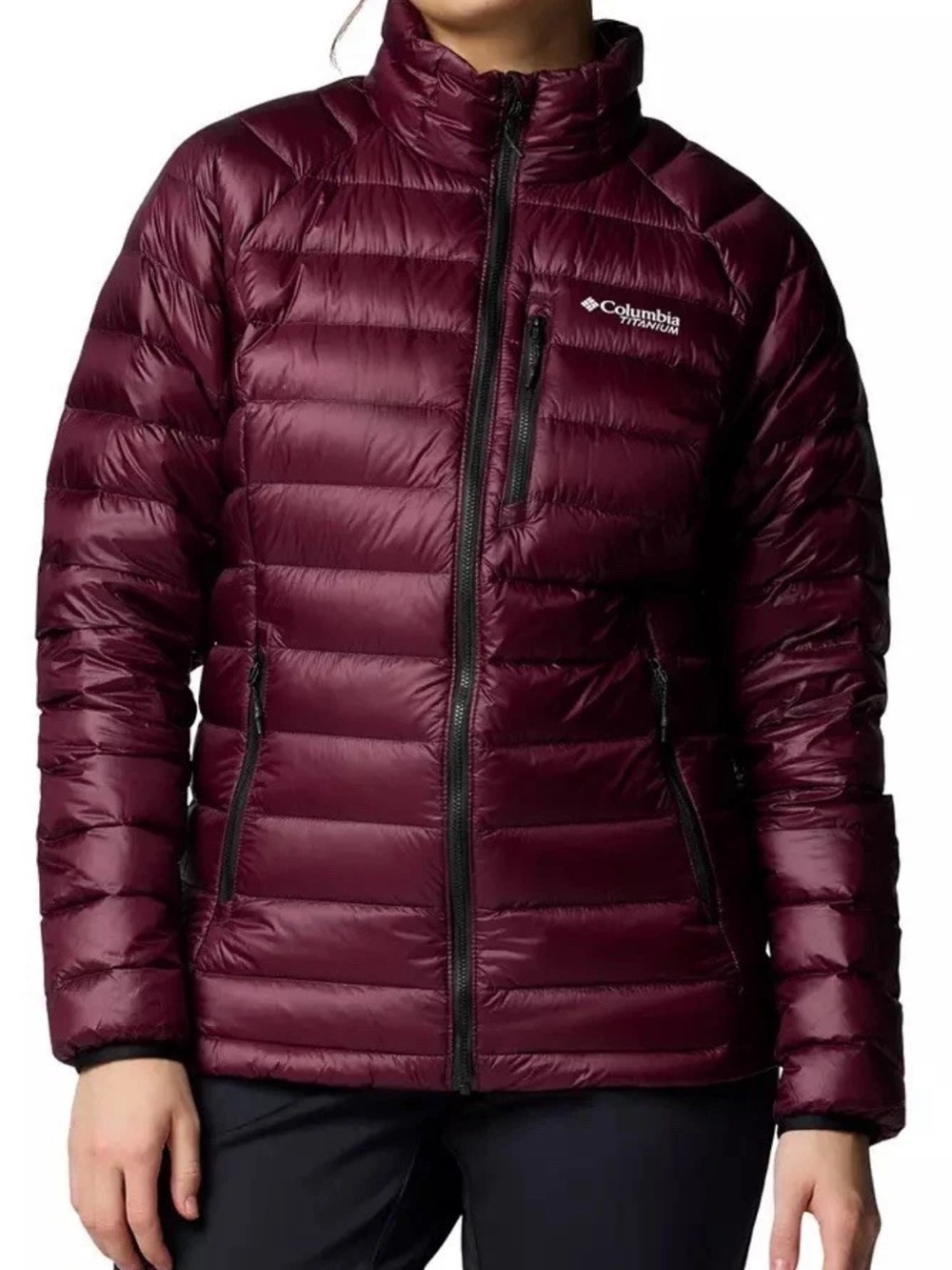 COLUMBIA TITANIUM WOMENS ARCTIC CREST DOWN JACKET MOONVISTA FULL ZIP NWT